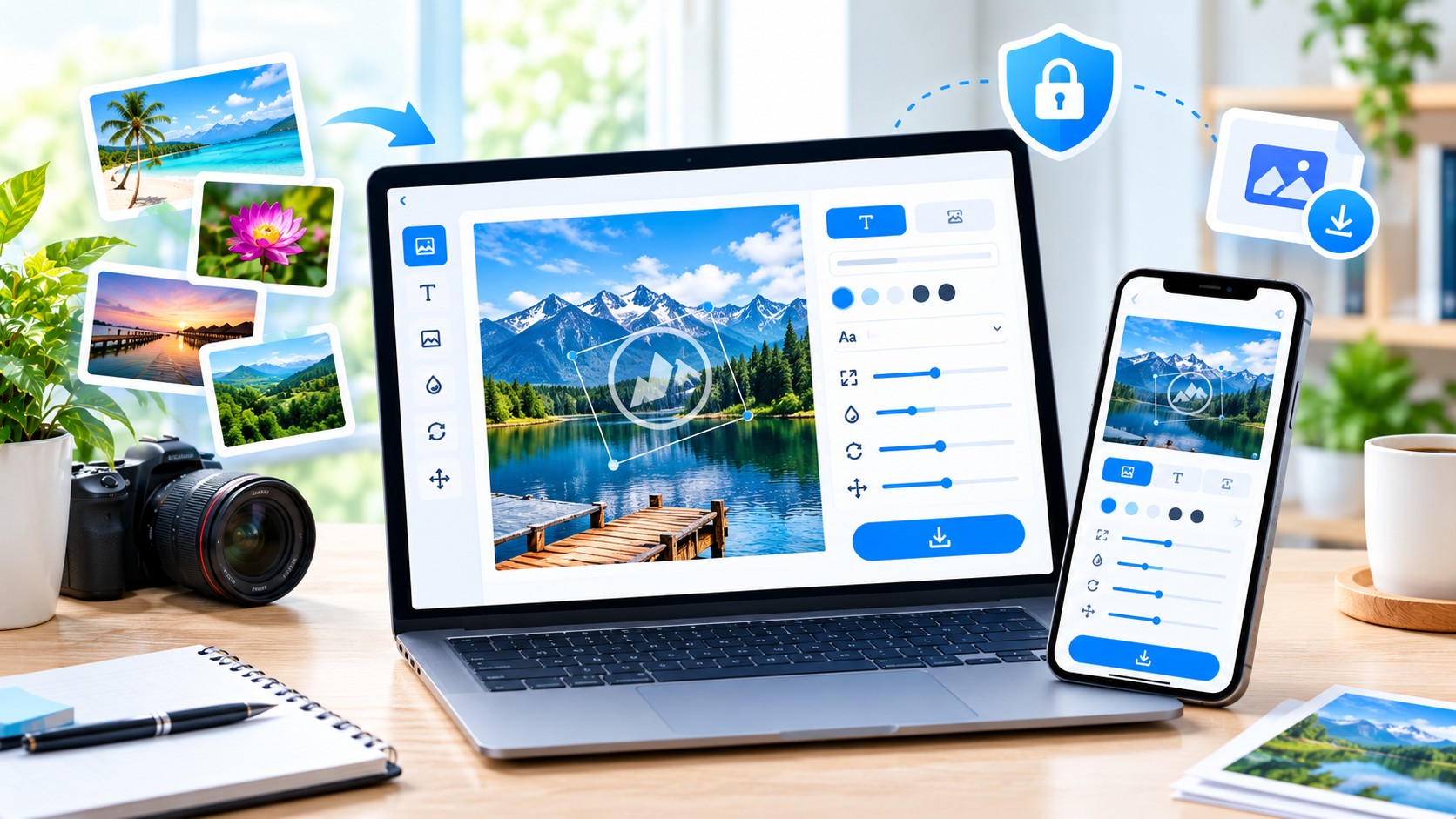 Add watermark to image online with PicLabz
