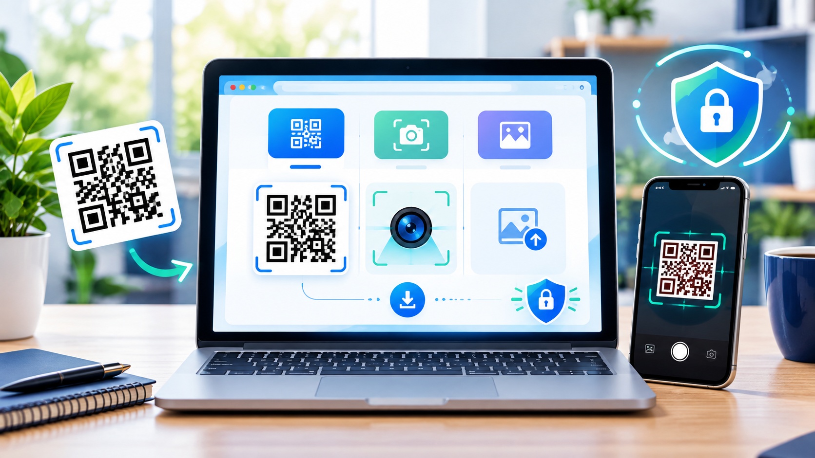 PICLABZ Free QR Code Generator and Scanner Tool Interface